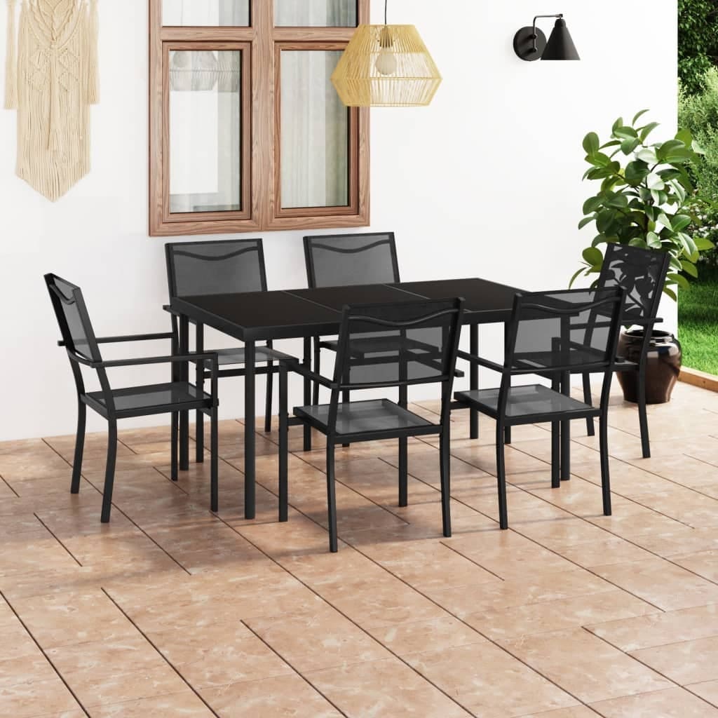 Vidaxl 7 piece hotsell outdoor dining set