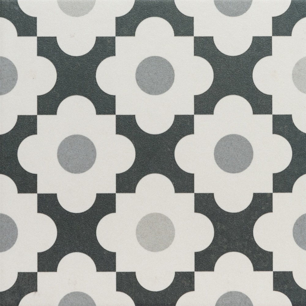Ellis Taco 6.5x6.5 Matte Porcelain Encaustic Tile - Floor, Wall & Backsplash