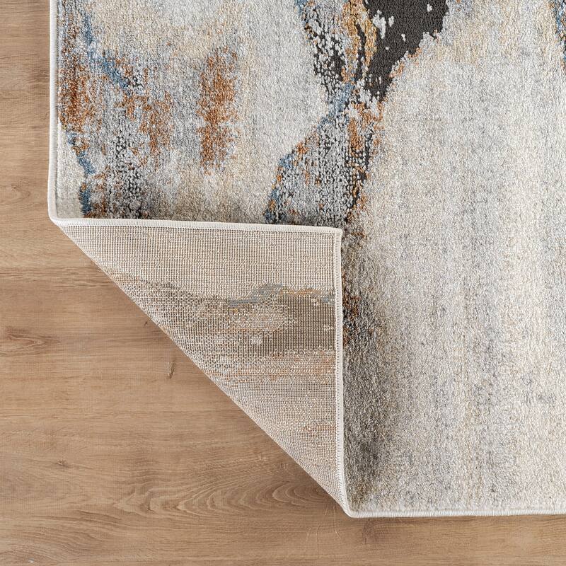 Transitional Horizon Area Rug for Living Room, Bedroom, or Entryway - Family Friendly and Easy to Maintain