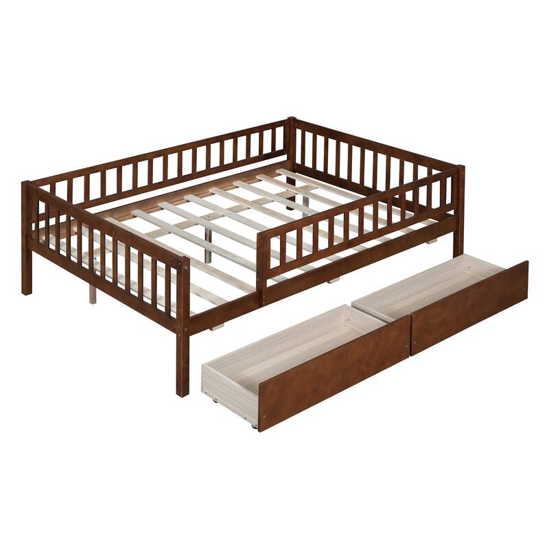 Modern Pine Daybed with Storage Drawers