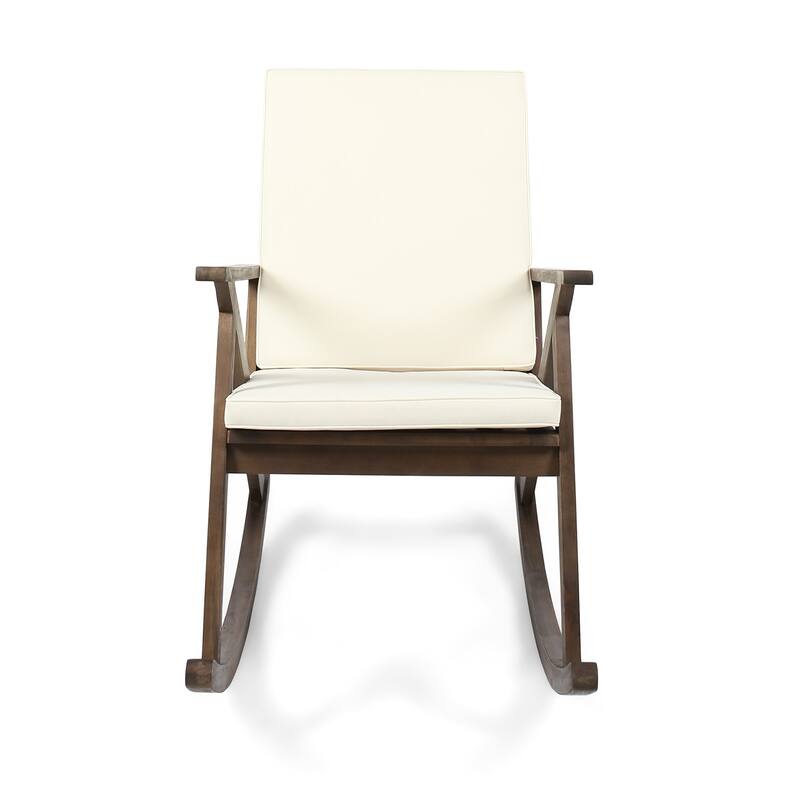 Outdoor Wooden Porch Rocker Chair for Garden, Backyard, Porch & Deck
