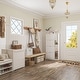 preview thumbnail 7 of 17, White Shoe Cabinet with Full-Length Mirror Stylish Vertical Storage