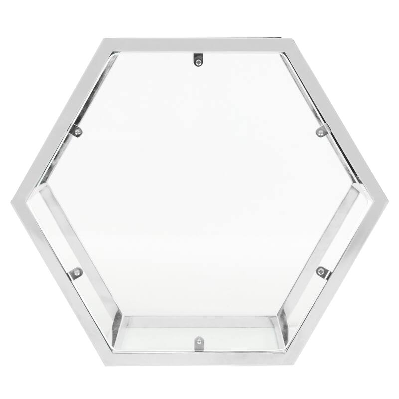 SAFAVIEH Lauryn Glass Chrome End Table - 19.7" x 16.9" x 19.3" - 20Wx17Dx19H