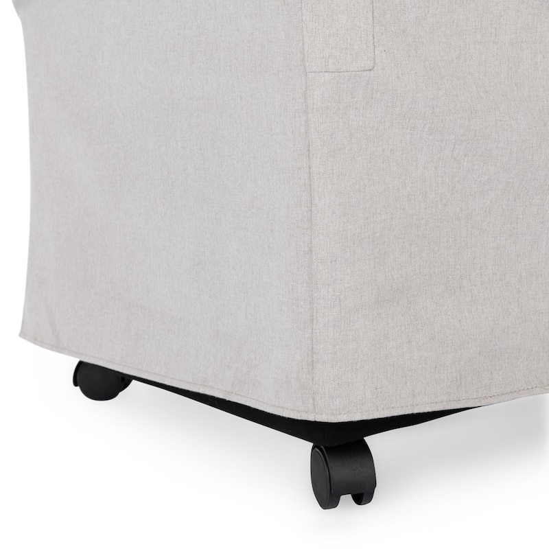 Classic Home Warwick Upholstered Rolling Dining Chair