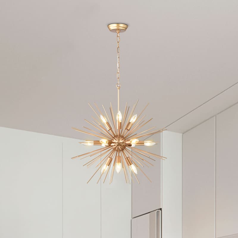 Valeria 12-light Shiny Bronze Sputnik Sphere Chandelier