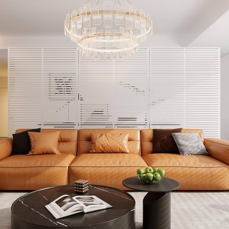 2PCS 72 in H Metal Garden Fence Panels Black Scroll Design Rust-Resistant Border and Privacy Screen Stripe-Black