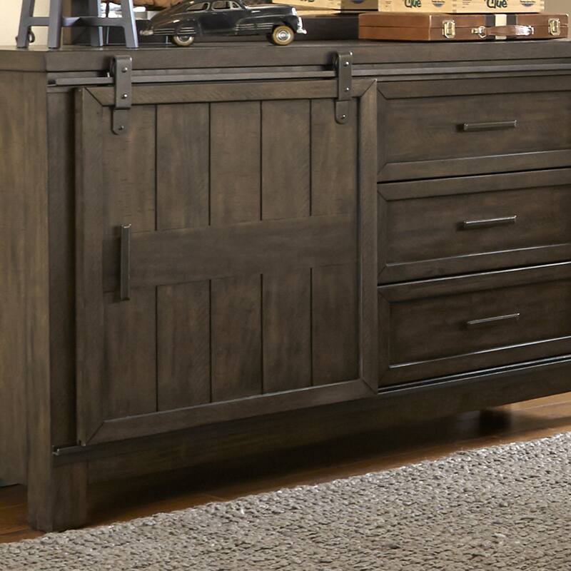 Liberty Furniture Thornwood Hills Youth Panel Bedroom Set with Bed, Dresser, Mirror - Full or Twin