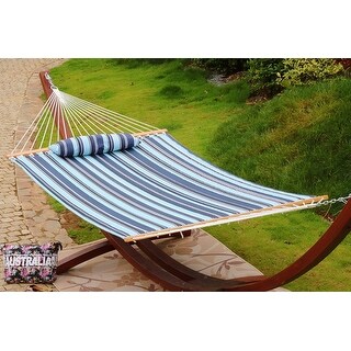 12FT Quilted Fabric Hammock with Pillow