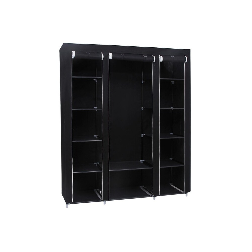 ClosetMaid Capsule 3-Cube Hanging Fabric Closet Organizer - Black