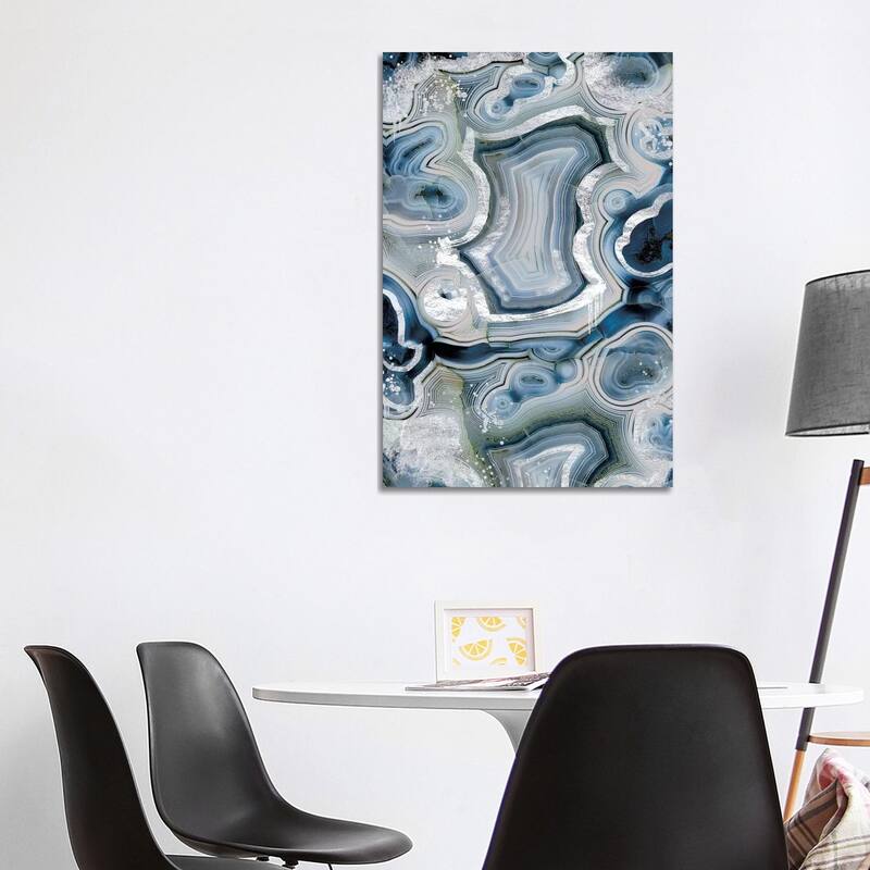 iCanvas "Sterling Sapphire Geode" by 5by5collective Canvas Print - 40x26x1.5