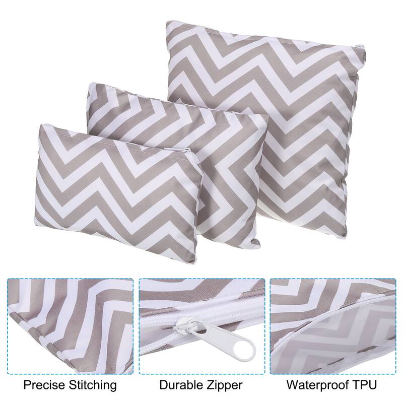 Reusable Washable Polyester Snack Bag Sandwich Bag 3 Sizes, White