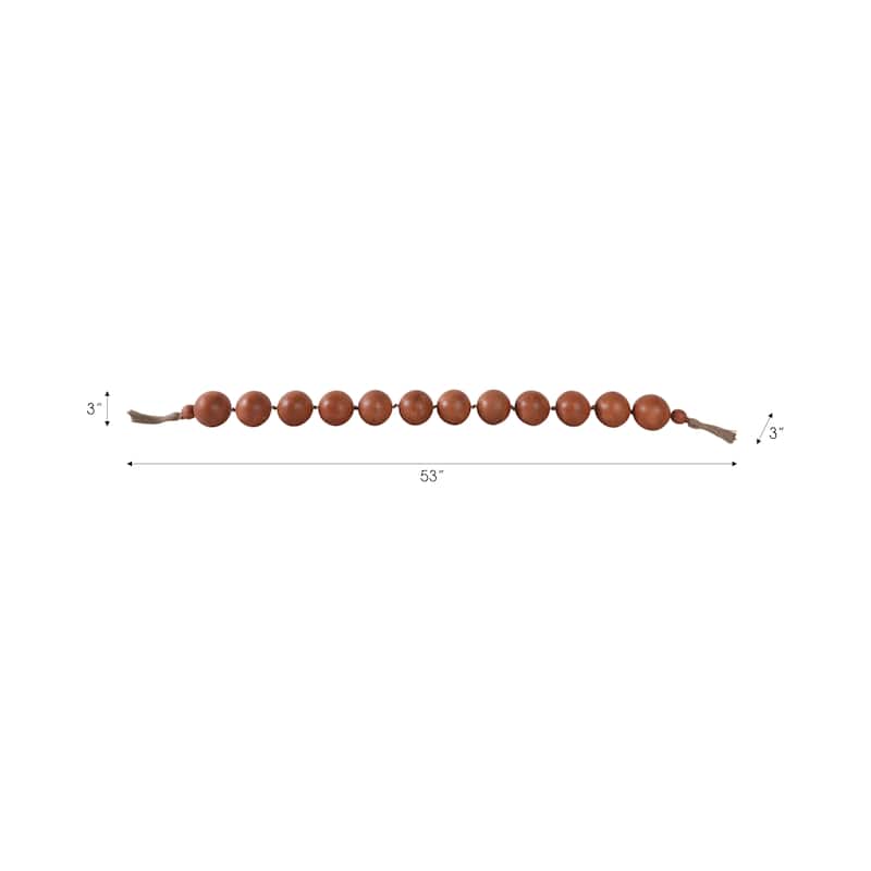 Ecomix Jute Decorative Garland with Tassels Bartholomew - 3" Brown - 53" x 3" x 3"
