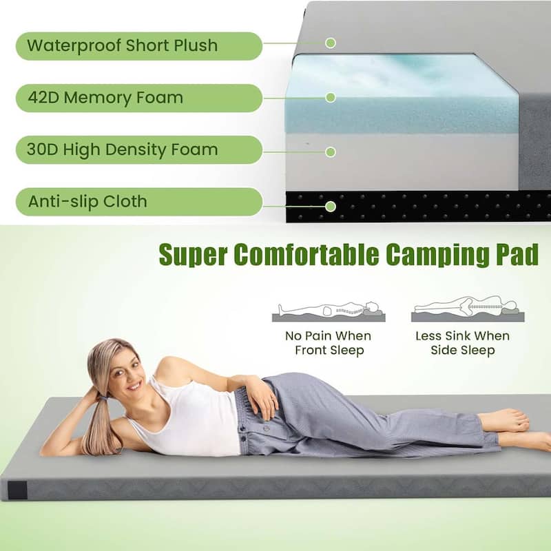 Memory Foam Sleeping Pad Floor Mattress Portable Camping Mattress