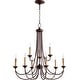preview thumbnail 3 of 5, Quorum International Brooks 9 Light 29" Wide Taper Candle Chandelier Oiled Bronze