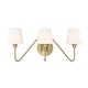preview thumbnail 1 of 16, Yep by Golden Lighting Kennedy 3-light Vanity in Brushed Champagne Brass