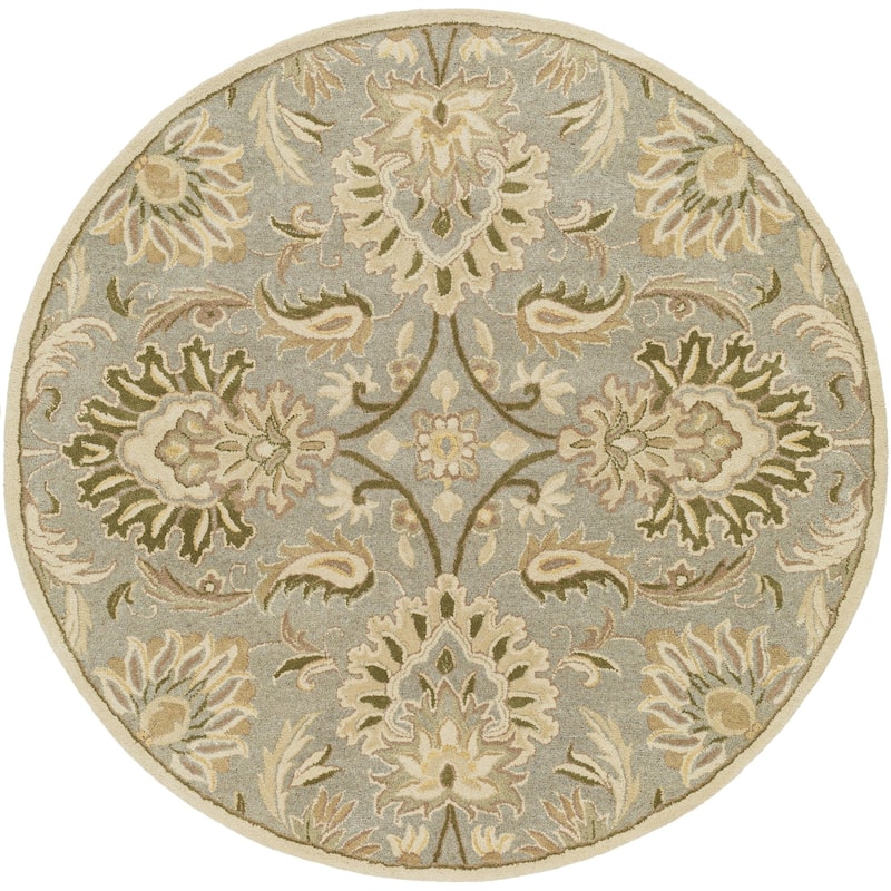 Livabliss Caesar Updated Traditional Oriental Area Rug - 6' x 6' - Olive - Round