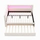 preview thumbnail 62 of 73, Platform Bed Linen Upholstered Daybed with L-shaped Headboard USB Ports and Light for Night's Sleep, Choose 2 Drawer or Trundle