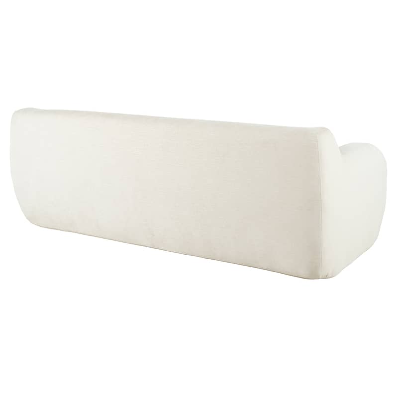 Streamlined Sofa with Curved Design and Extra-Large Seat Depth for Living Room or Guest Room