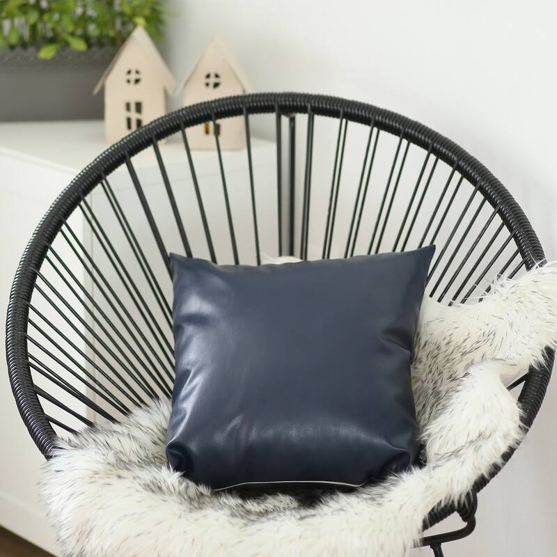 The Curated Nomad Baywood Faux Leather Pillow Cover