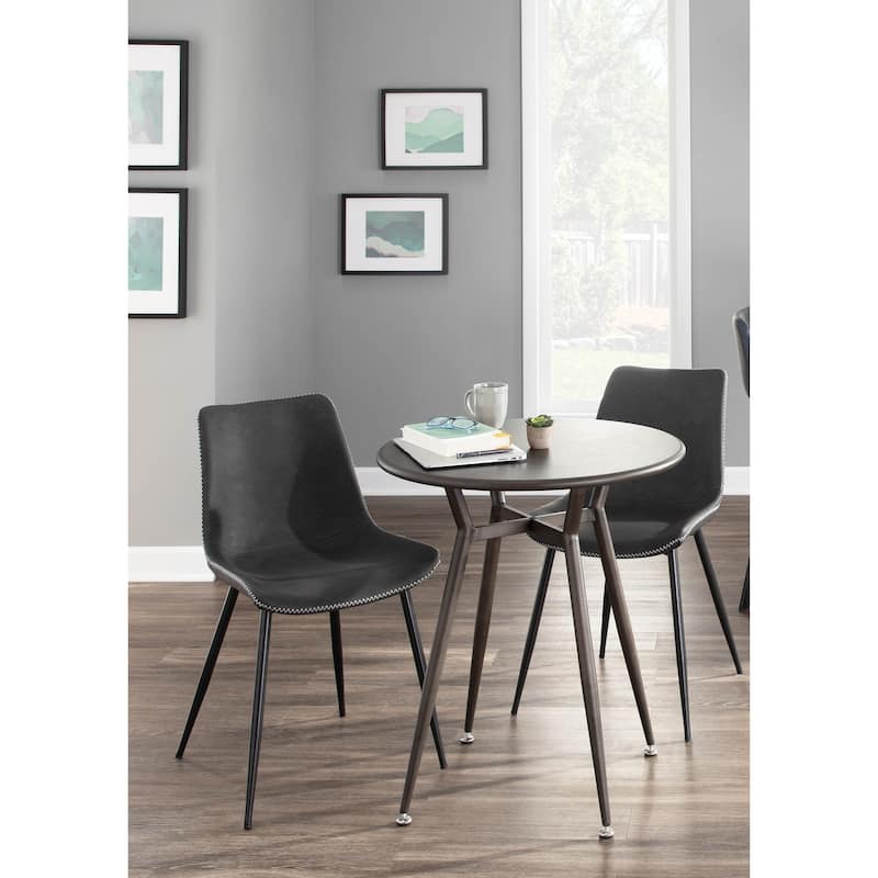 Carson Carrington Kantsjo Industrial Vintage Faux Leather Dining Chair (Set of 2)