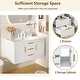 preview thumbnail 9 of 15, 30" Floating Bathroom Vanity Cabinet with Undermount Resin Sink, Wall Mounted Bathroom Storage Cabinet with 2 Drawers, White