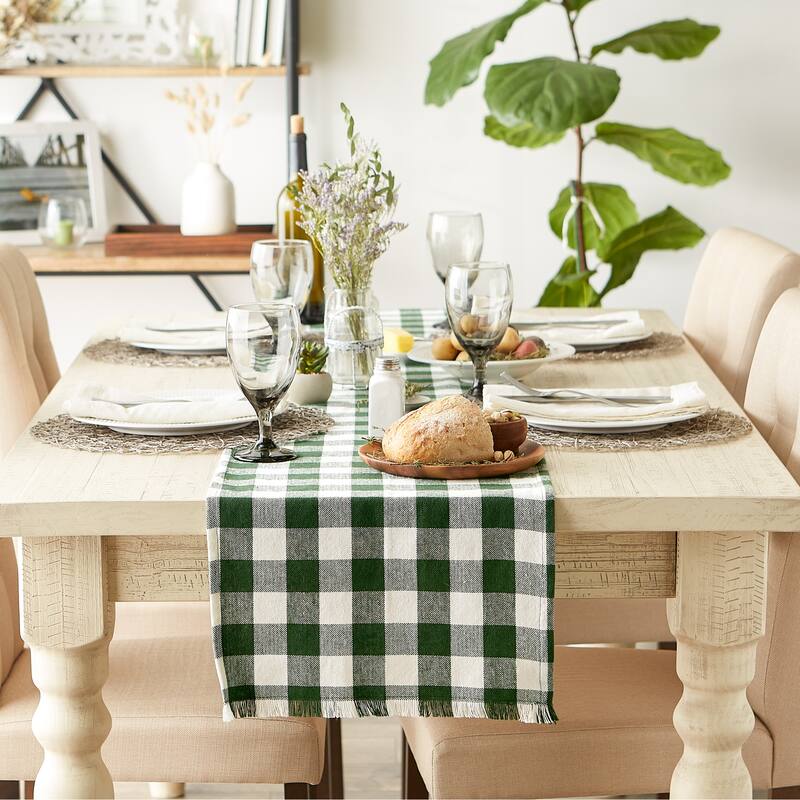 DII Heavyweight Fringed Table Runner