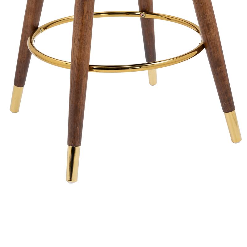 Counter Height Bar Stools Set of 2 for Kitchen Counter Solid Wood Legs