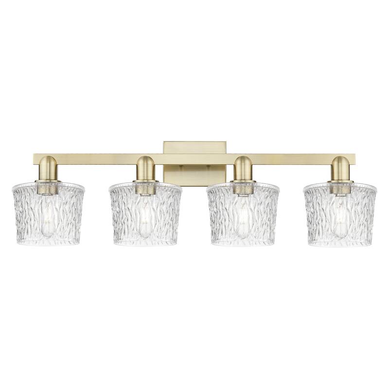 Innovations Lighting 716-4W-11-34 Niagara Vanity Niagara 4 Light 34" - Antique Brass / Clear