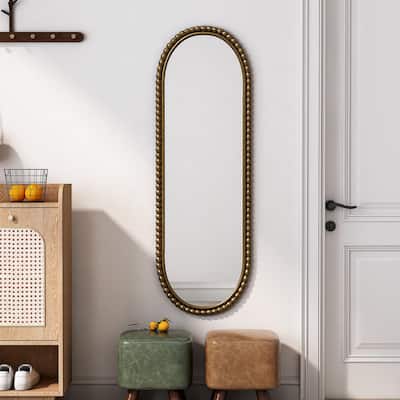 Iron Art Oval Retro Mirror, Antique Effect,Wall Hanging