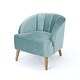 preview thumbnail 21 of 49, Roomfitters Modern Velvet Accent Chair, Upholstered Barrel Chair with Wooden Legs