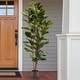 preview thumbnail 20 of 24, Artificial Potted Faux Floor Plant Greenery 72-Inch Fiddle Leaf Fig Tree