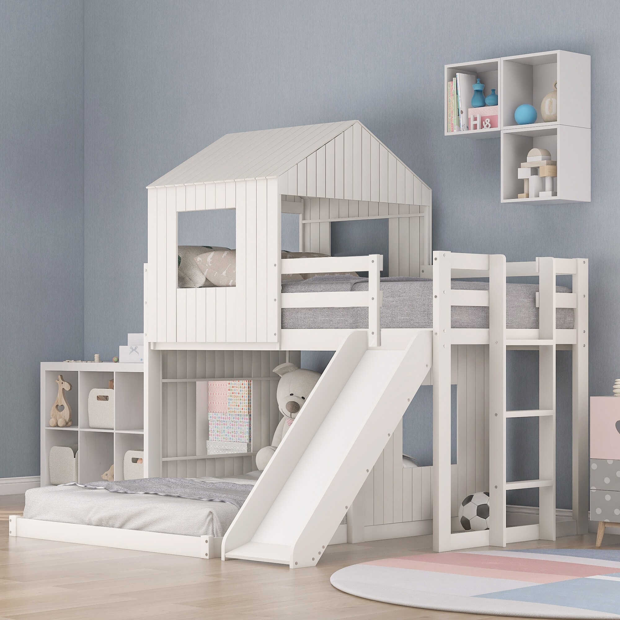 Treehouse bunk discount bed with slide