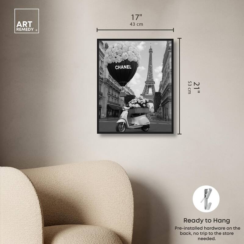 Scooter and Glam Balloon II Canvas by Art Remedy