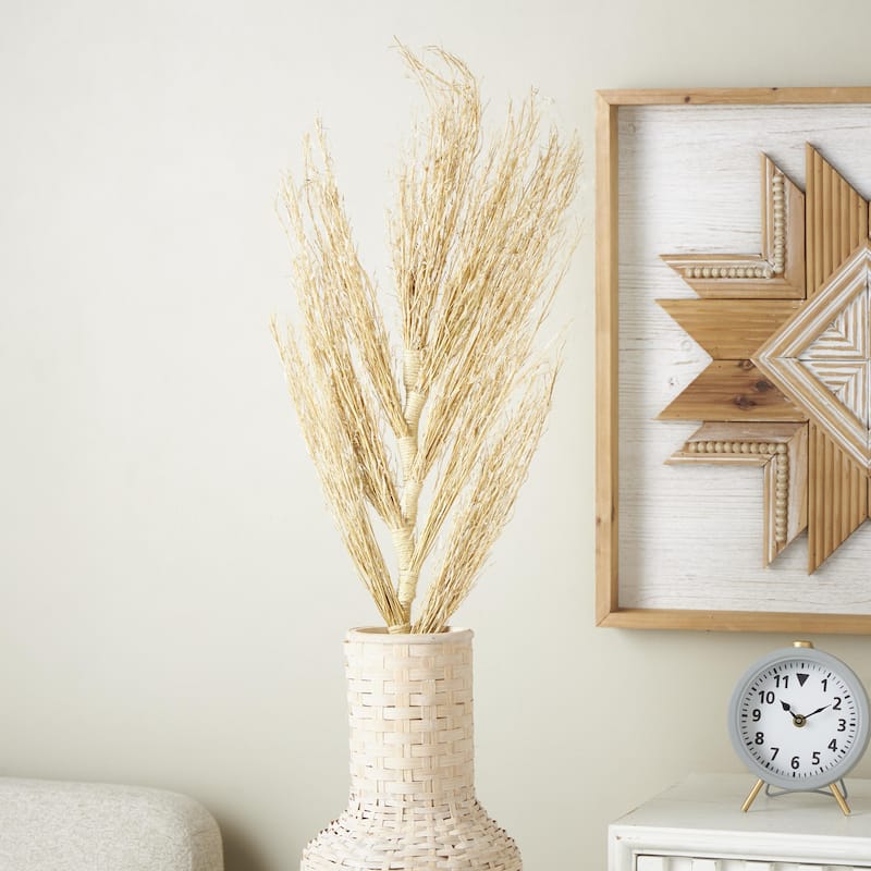 Dried Plant Palm Leaf Tall Home Decor Natural Foliage with Grass - Brown - Roche River Decor