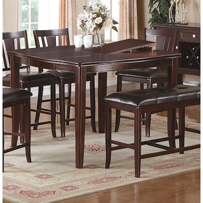 Counter Height Dining Table Top Birch Veneer MDF Rubber Wood Dining Room Furniture 1pc Table w Butterfly Leaf