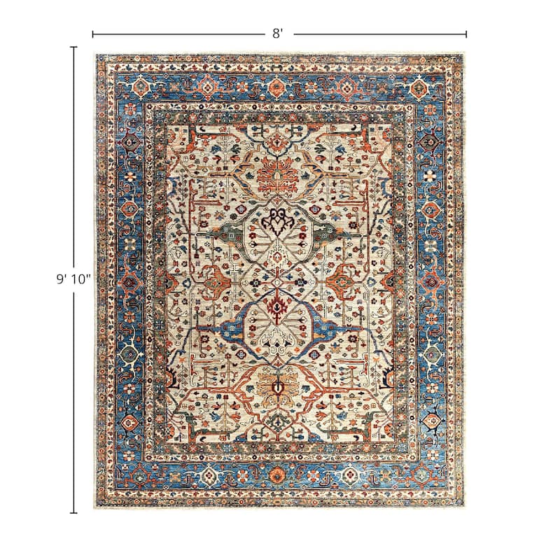 Serapi One-of-a-Kind Hand-Knotted Area Rug - Light Gray, 8' 0" x 9' 10" - 8' 0" x 9' 10"