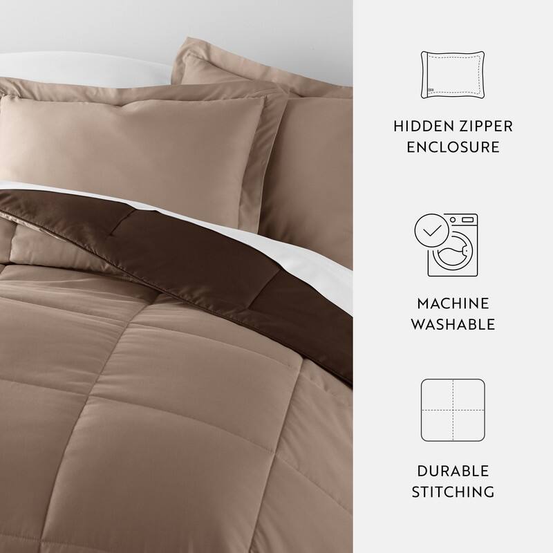 Soft Essentials All-season Down Alternative Reversible Lightweight Comforter Set