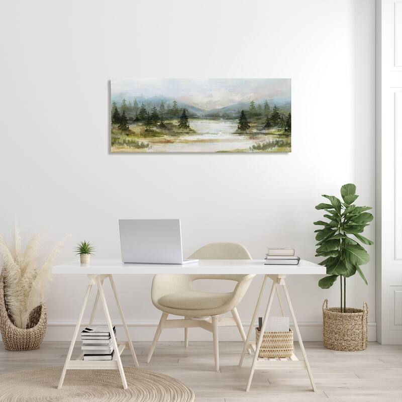 Stupell Vast Country Landscape Rural Mountains Stretched Canvas Wall Art, Design by Nina Blue