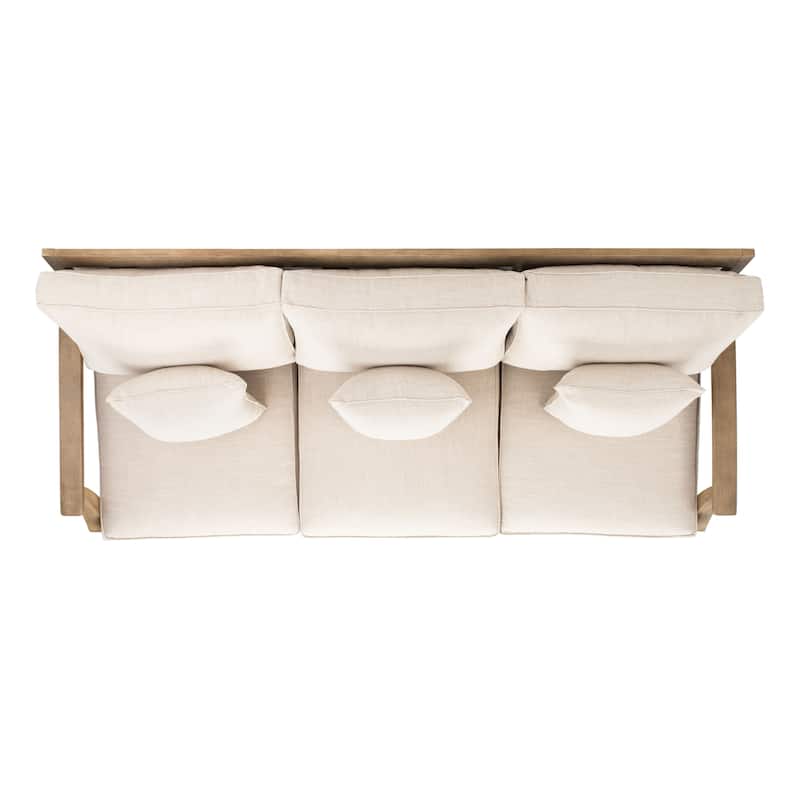 SAFAVIEH Couture Martinique Wood Patio Sofa - 82"W x 35"D x 32"H