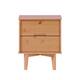 Middlebrook Mid-Century Solid Wood 2-Drawer Nightstand - Natural Pine