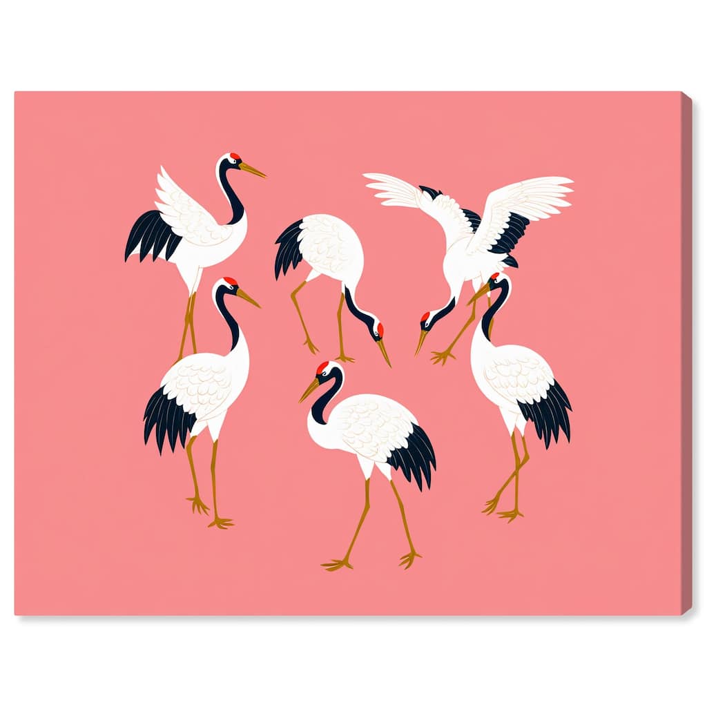 Crane Chorus Canvas by Art Remedy, Gallery Wrapped