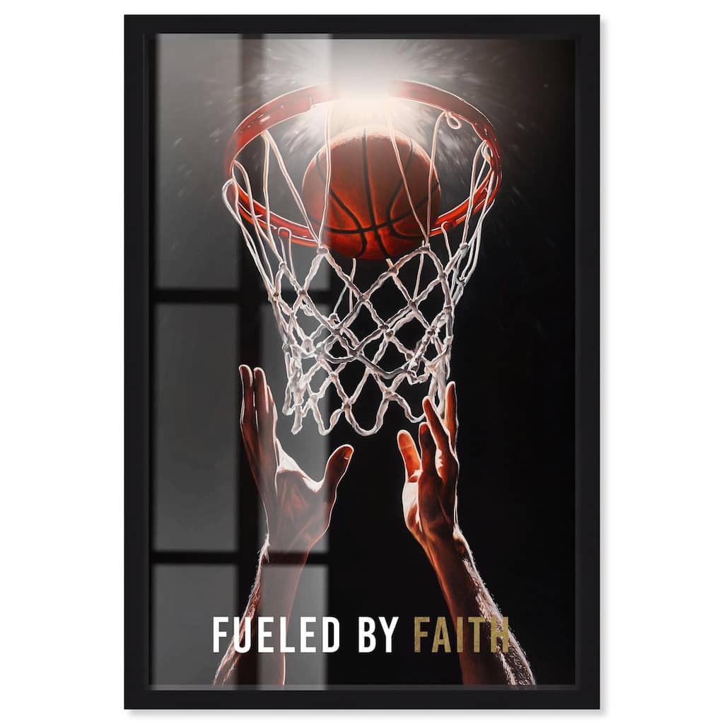 Fueled by Faith Basketball Shadowbox by Art Remedy