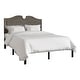 preview thumbnail 2 of 18, CraftPorch Modern Linen Nailhead Curvaceous Upholstered Bed