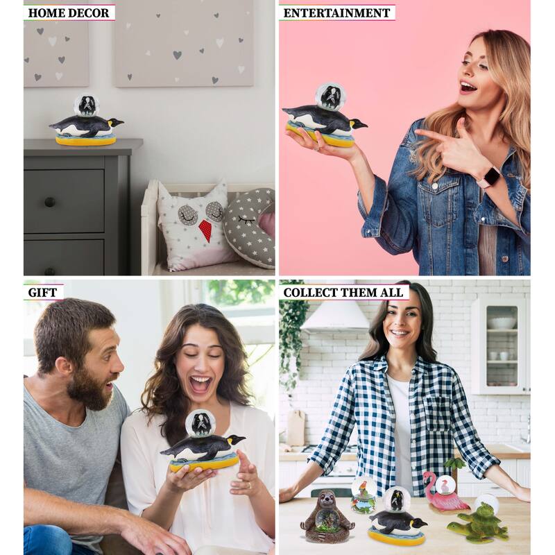 CoTa Global Penguin Snow Globe Figurine with Sparkling Glitter - 45mm - 5.2″Lx2.5″Wx3.5″H