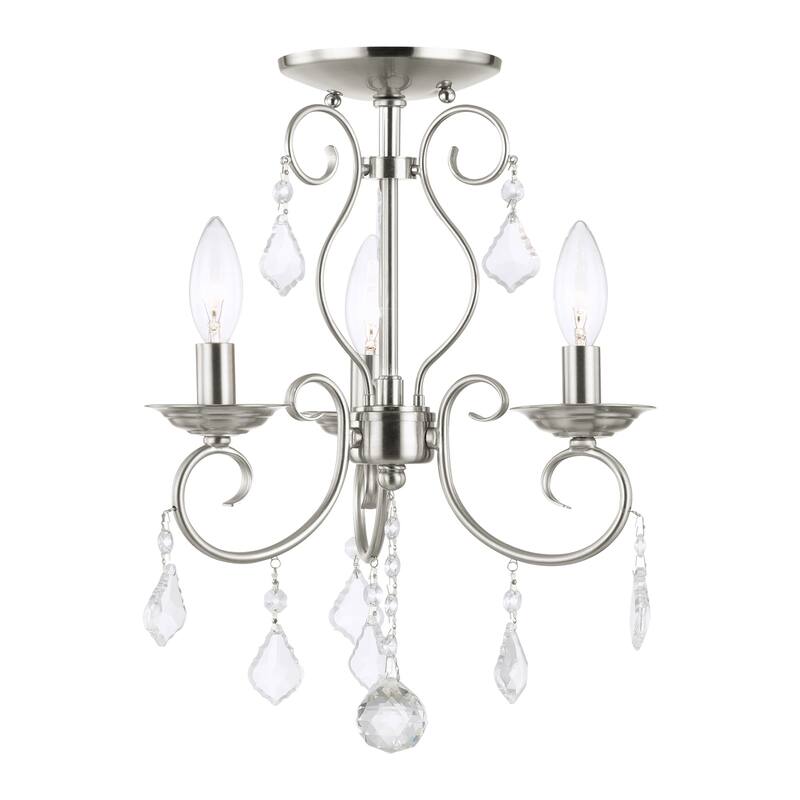 Livex Lighting Donatella Convertible 3 Light 1 Tier Chandelier / Semi