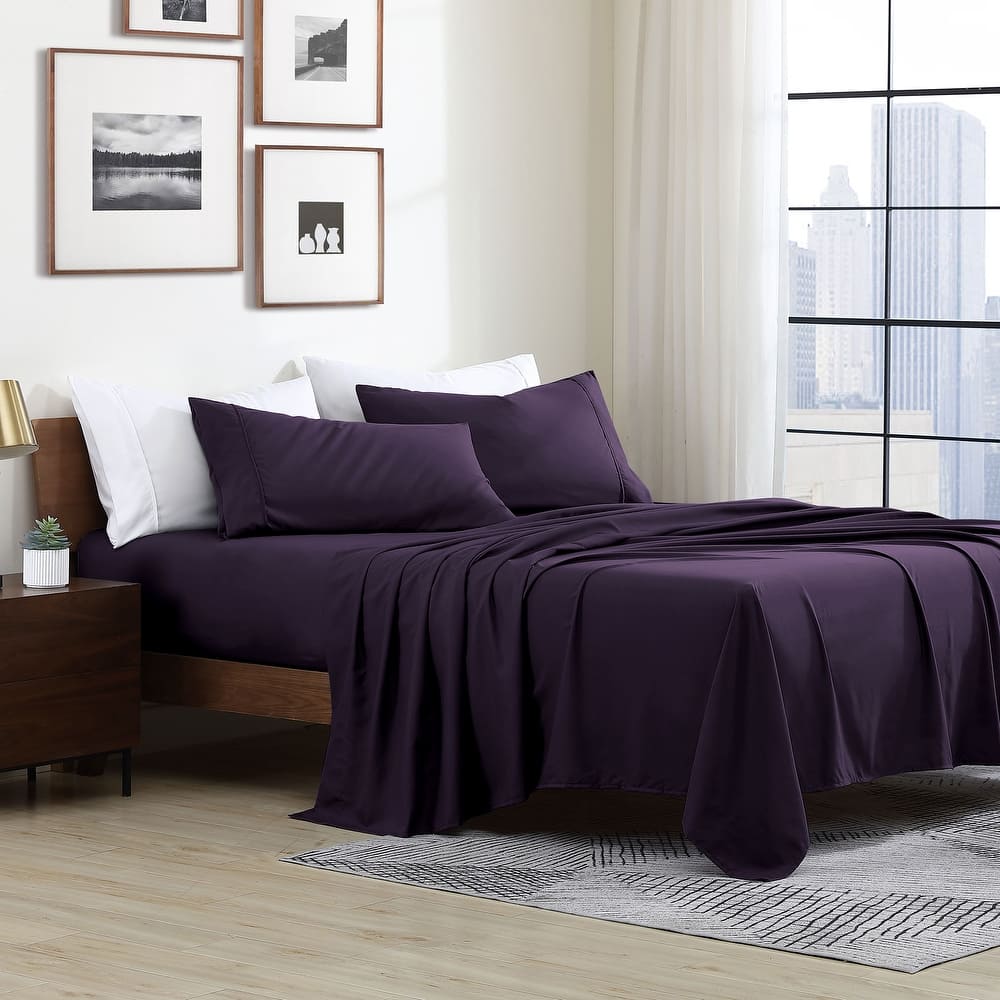 Swift Home Double Brushed Ultra Soft Microfiber Sheets 4-Piece Sheet Set Bedding Set - Assorted Colors