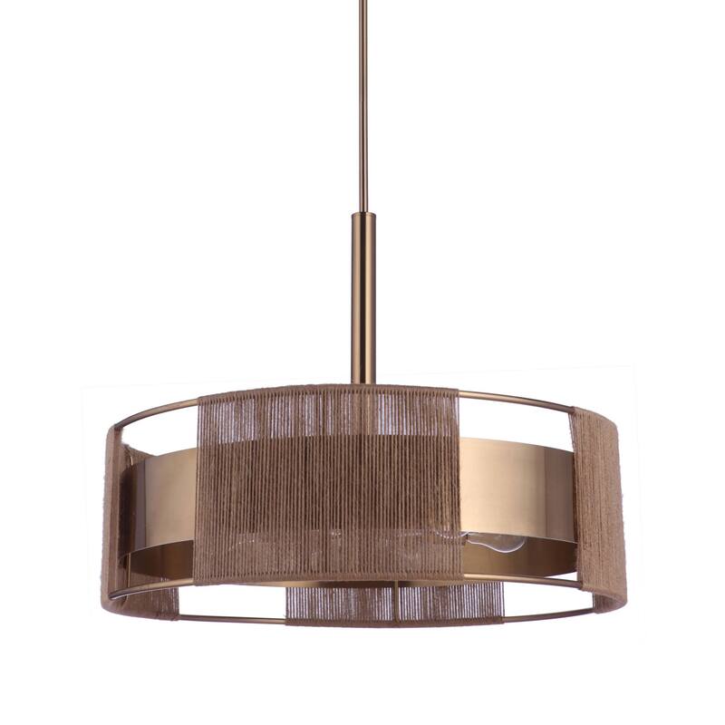 Craftmade 59096 Kensey 6 Light 24" Wide Suspension Pendant - Satin Brass