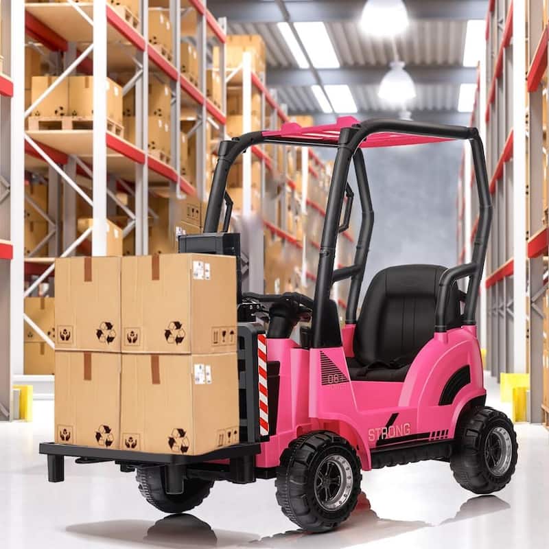 12V Kids Ride on Forklift Car with Tent