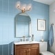 preview thumbnail 22 of 25, Fenro Modern 3-Light Luxury Brass Bathroom Vanity Light Textured Glass Wall Sconce