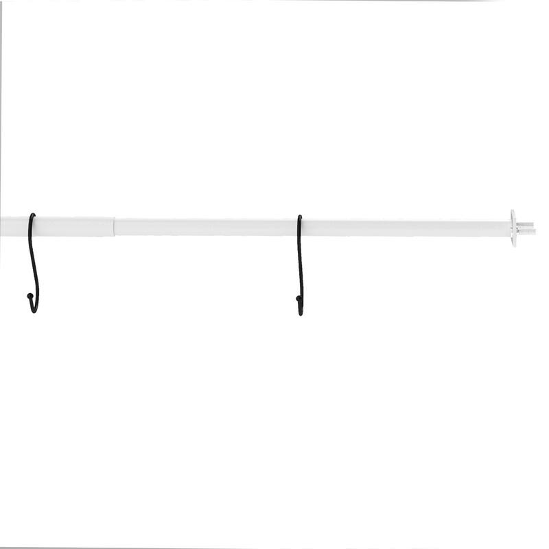 Wall-Mounted Clothing Storage Rack Multi-Functional Closet Organizer System with Adjustable Rods and Shelves